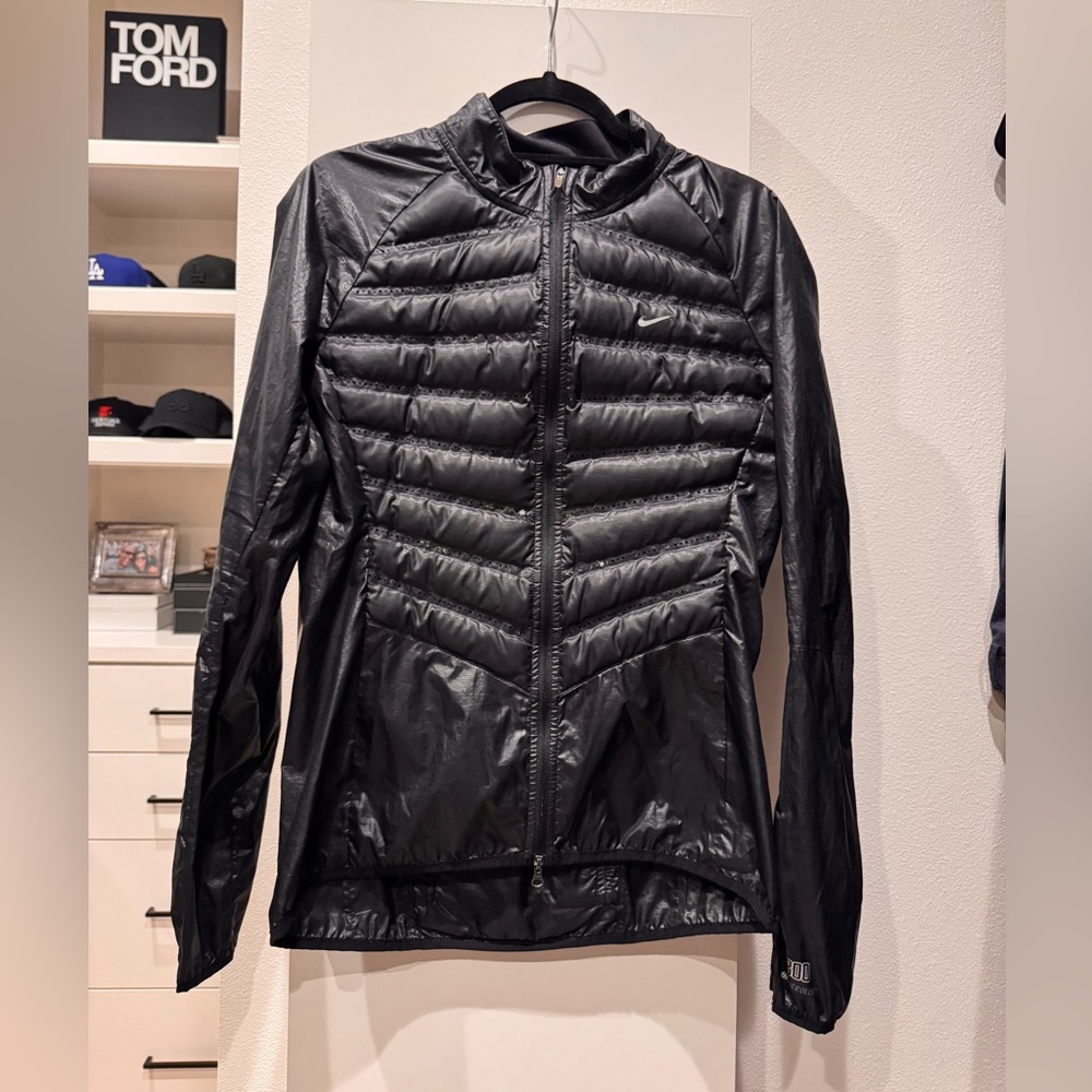 Women's Black Nike Aeroloft 800 Down Filled Lightweight Running Jacket